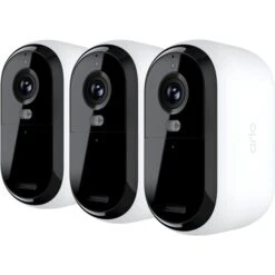 Arlo Essential2K Outdoor Kamera, Überwachungskamera (weiß/schwarz, 3er, Set, WLAN, 4 MP)