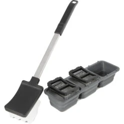 Broil King Eis-Reinigungsbürste, Grill-Reinigungsbürste (schwarz/edelstahl, Mit 3 Eishaltern)
