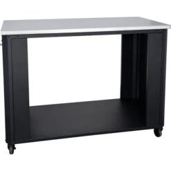 Cozze Outdoorküche 115, Offen, Mit Edelstahl-Tischplatte, Schrank (schwarz/edelstahl, 119cm Breit)