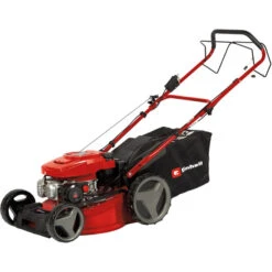 EINHELL Benzin-Rasenmäher GC-PM 46 S HW-E (rot/schwarz, Mit Hinterradantrieb Und E-Starter)