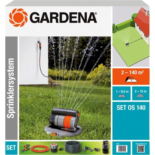 GARDENA Komplett-Set Mit Versenk-Viereckregner OS 140, Sprinklersystem 1 GARDENA Komplett-Set Mit Versenk-Viereckregner OS 140, Sprinklersystem