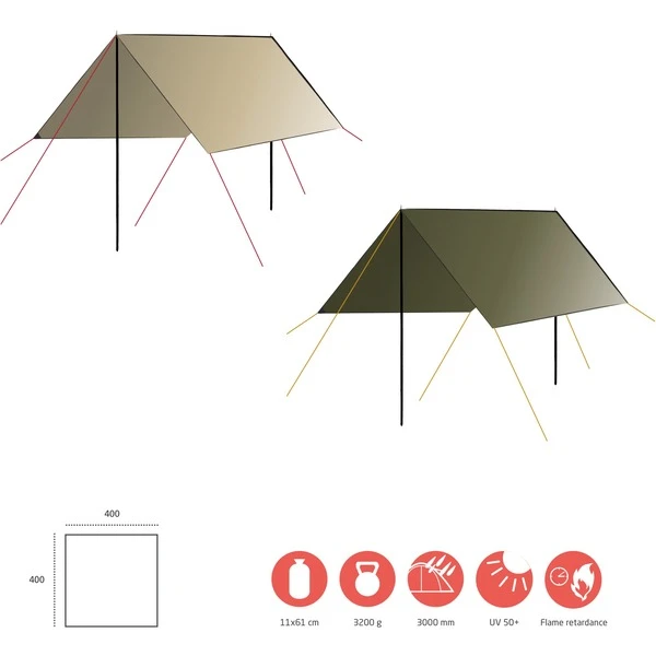 Grand Canyon Shelter ZUNI 4, Capulet Olive, Sonnensegel 6 Grand Canyon Shelter ZUNI 4, Capulet Olive, Sonnensegel – Bild 6
