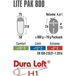 High Peak Lite Pak 800, Schlafsack 9 High Peak Lite Pak 800, Schlafsack -Alternate Verkäufe High Peak Lite Pak 800 Schlafsack@@1786693 4