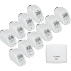 Homematic IP Starter Set Heizen+ (weiß, Homematic IP Access Point (HmIP-HAP), 10x Homematic IP Heizkörperthermostat - Basic (HmIP-eTRV-B))