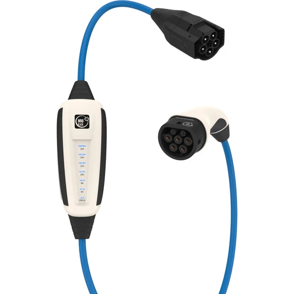 NRGkick Mobile Wallbox 16A 10m Set Optimal (weiß, 11 KW, 10 Meter Kabel, WLAN + Bluetooth, Mit 3 Steckern + Tasche) 2 NRGkick Mobile Wallbox 16A 10m Set Optimal (weiß, 11 KW, 10 Meter Kabel, WLAN + Bluetooth, Mit 3 Steckern + Tasche) – Bild 2