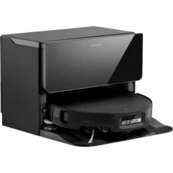 Roborock Saros 10 R&D, Mit Wasseranschluss, Saugroboter (schwarz, Inkl. Absaug-/ Reinigungsstation)