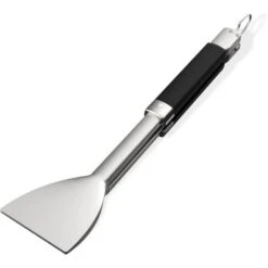 Weber Flache Grillzange Für Planchas, Grillbesteck (edelstahl/schwarz, Mit Verschluss-System)
