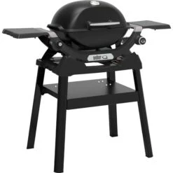 Weber Gasgrill Q 1200N Mit Stand (schwarz, 2,93 KW, Mit Seitentischen)